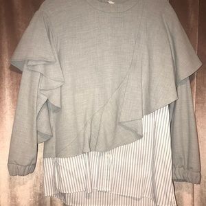 Zara Ruffle Sleeve Top